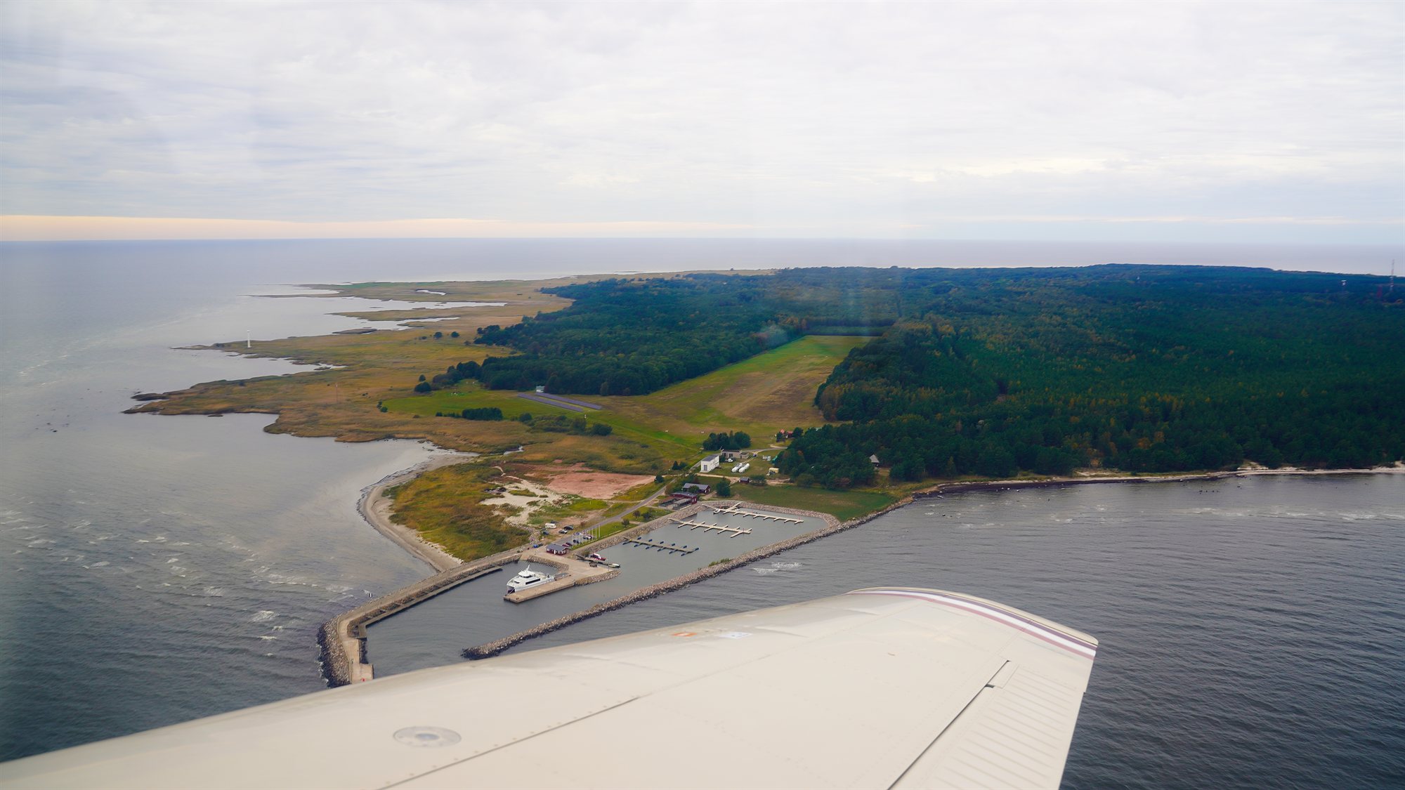 Ruhnu Island from the air